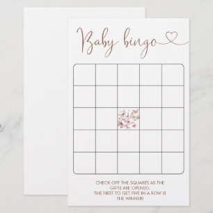 Butterfly Girl Baby Shooter Bingo Game