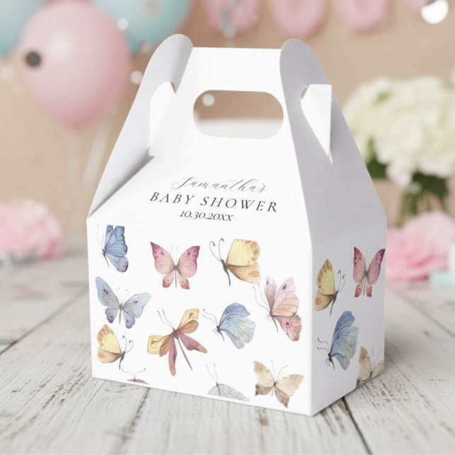 Butterfly Girl Baby Shower Paper Cup Geschenkschachtel (Butterfly Favor Box)