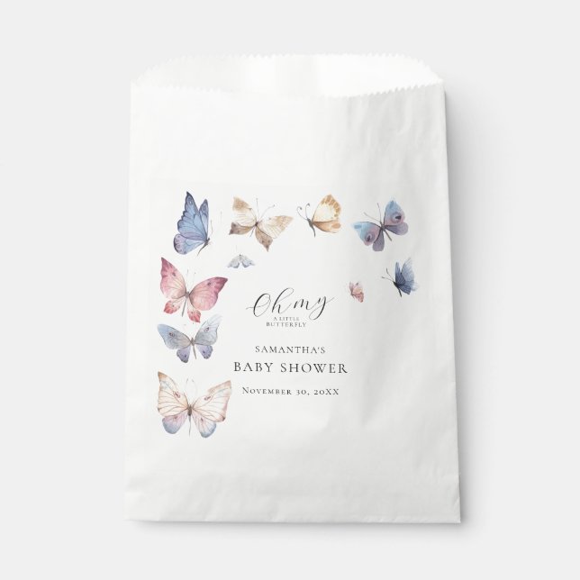 Butterfly Girl Baby Shower Paper Napkin Geschenktütchen (Vorderseite)
