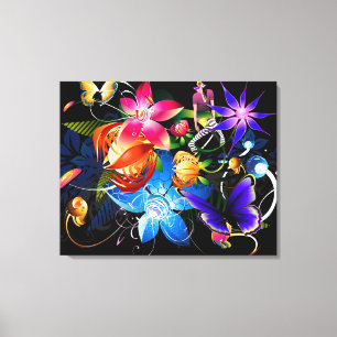 Butterfly Girl-Leinwand Leinwanddruck