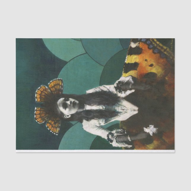 Butterfly Girl Tissue Paper Seidenpapier (Vorderseite)