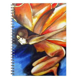 Butterfly Girl über das Original Fantasy Art Notizblock