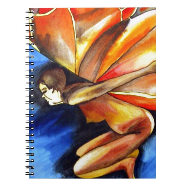 Butterfly Girl über das Original Fantasy Art Notizblock (Vorderseite)