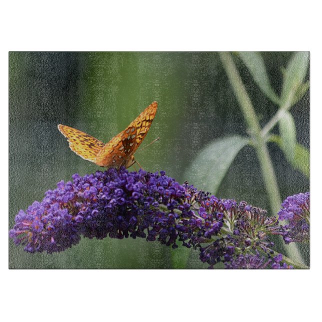 Butterfly Glass Cutting Board Schneidebrett (Vorderseite)