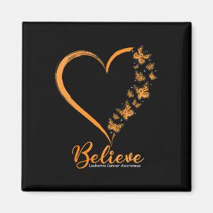 Butterfly Glaube Leukämie Bewusstsein Orange Ribbo Magnet