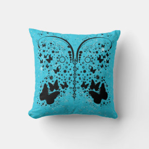 Butterfly Glitzern AQUA BLUE Kissen