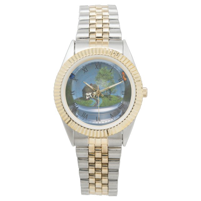 Butterfly Globe Watch Armbanduhr (Vorderseite)