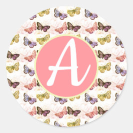 BUTTERFLY GLOSSY Sticker CUSTOM MONOGRAMM