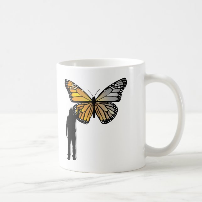 Butterfly Graffiti Funny Mug Kaffeetasse (Rechts)