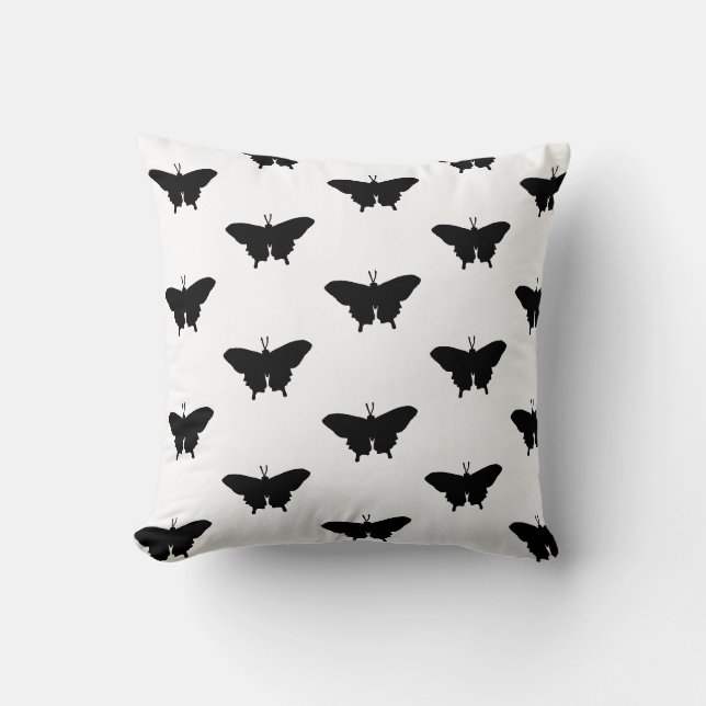 Butterfly Graphic Pattern Throw Kissen (Vorderseite)