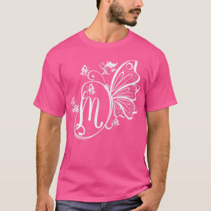 Butterfly Grunge Fairycore Ästhetik Letter M Mono T-Shirt