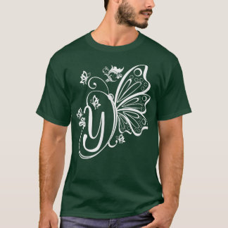 Butterfly Grunge Fairycore Ästhetik Letter Y Mono T-Shirt