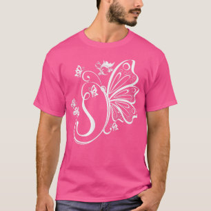 Butterfly Grunge Fairycore ästhetischer Letter S M T-Shirt