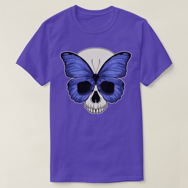 Butterfly Halloween Skull T-Shirt (Design vorne)