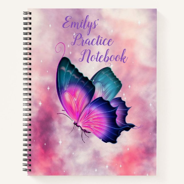 Butterfly Handwriting Practice Book Notizbuch (Vorderseite)