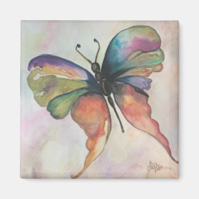 Butterfly Happy Magnet (Vorne)