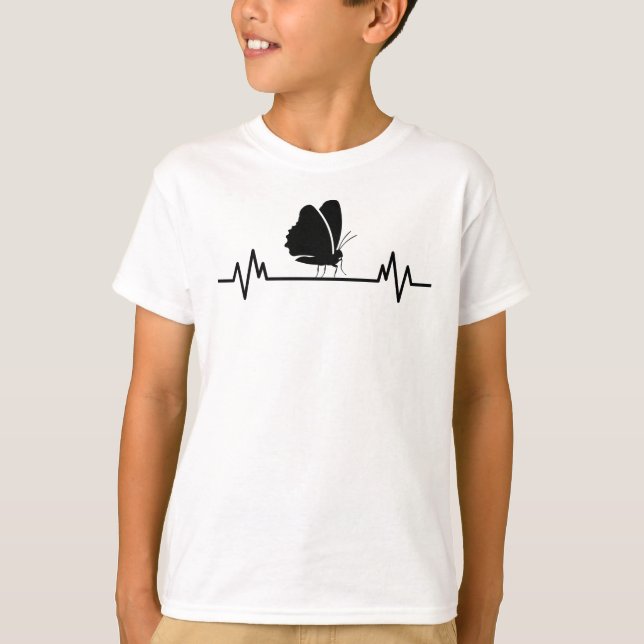 Butterfly Heartbeat Funny Insect Butterflies Gesch T-Shirt (Vorderseite)