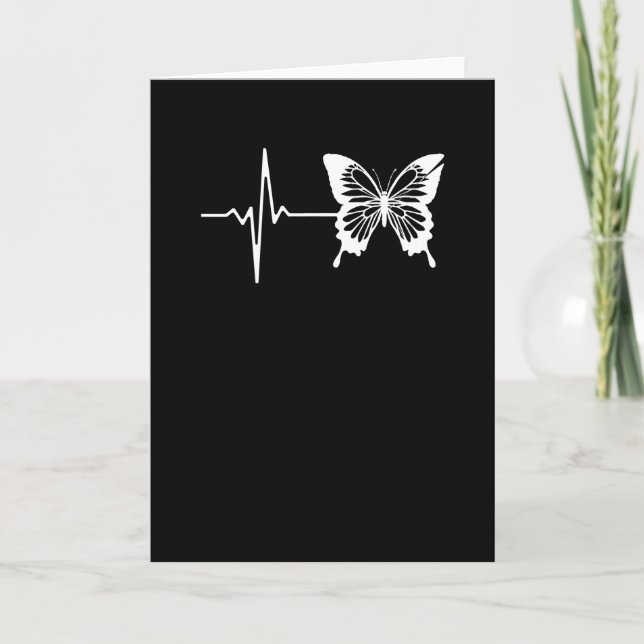 Butterfly Heartbeat Karte (Vorderseite)