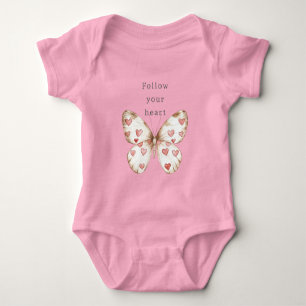 Butterfly Hearts Baby Strampler