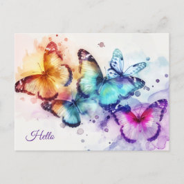 Butterfly Hello Postkarte