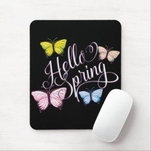 Butterfly Hello Spring Mousepad