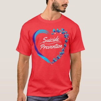 Butterfly Herz Suizid Bewusstsein psychische Gesun T-Shirt