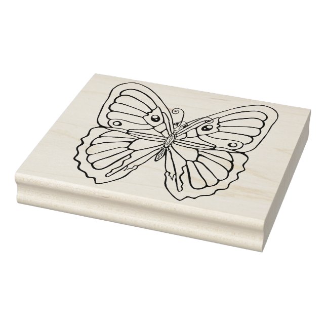 BUTTERFLY Holz Art Briefmarke Gummistempel (Stempel)