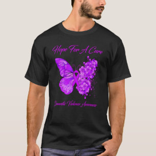 Butterfly Hope for a cure domestic gewalt Awaren T-Shirt