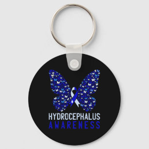 Butterfly Hydrocephalus Awareness Montag Blue Ribb Schlüsselanhänger