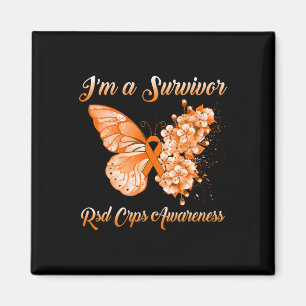 Butterfly Ich bin ein Survivor RSD CRPS Bewusstsei Magnet