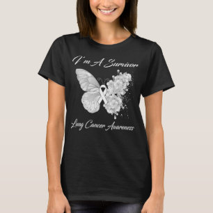 Butterfly Ich bin ein Überlebender Lungenkrebs-Be T-Shirt