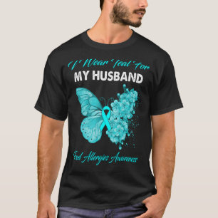 Butterfly Ich trage Aquamarin für meine Husband Fo T-Shirt