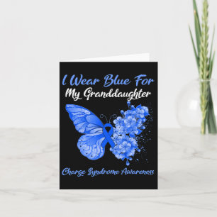 Butterfly Ich trage Blau für meine Großtochter-Lad Karte