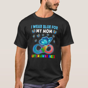 Butterfly Ich trage Blau für meine Mama Autismus B T-Shirt