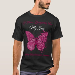 Butterfly Ich trage Burgund für meinen Sohn Erbman T-Shirt