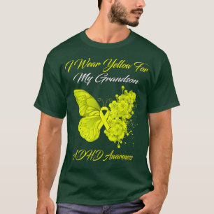 Butterfly Ich trage Gelb für meinen Enkel ADHD Awa T-Shirt