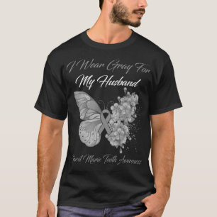 Butterfly Ich trage Grau für meine Husband Charcot T-Shirt