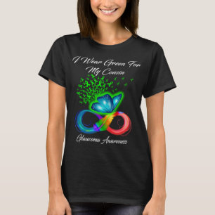 Butterfly Ich trage Grün für meinen Cousin Glaukom T-Shirt