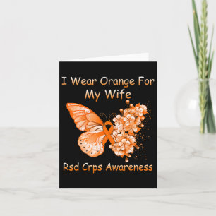 Butterfly Ich trage Orange für meine Ehefrau Rsd C Karte