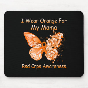 Butterfly Ich trage Orange für meine Mama Rsd Crps Mousepad