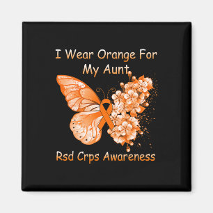 Butterfly Ich trage Orange für meine Tante Rsd Crp Magnet