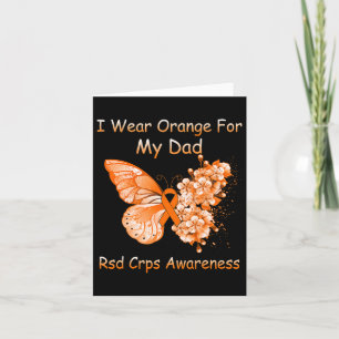 Butterfly Ich trage Orange für meinen Vater Rsd Cr Karte