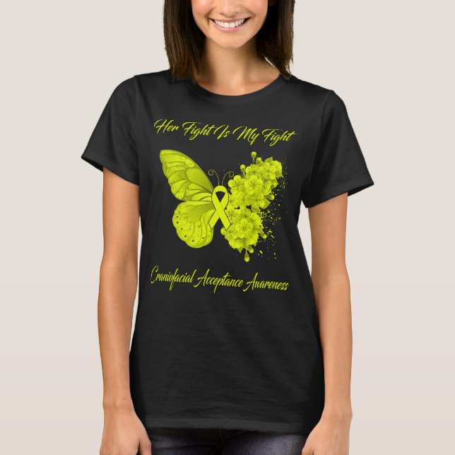Butterfly Ihr Kampf ist mein Kampf Craniofacie T-Shirt (Vorderseite)