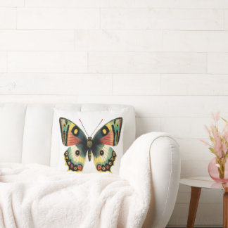 Butterfly Illustration Spring Pillow Kissen