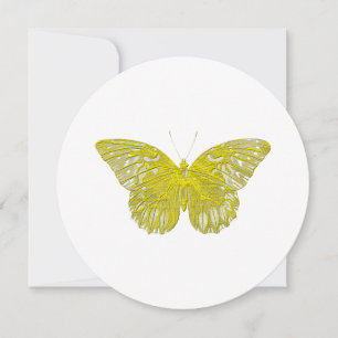Butterfly im Letterpress-Stil Einladung