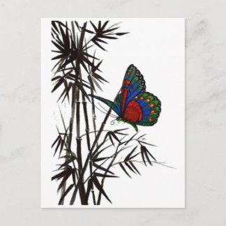 Butterfly in Bamboo Postkarte