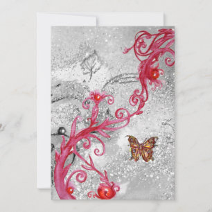BUTTERFLY IN GLITZERN 2 ,Elegantes Hochzeitsfest P Einladung