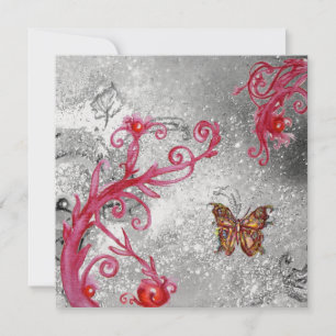 BUTTERFLY IN GLITZERN Elegantes Hochzeitseis aus M Einladung