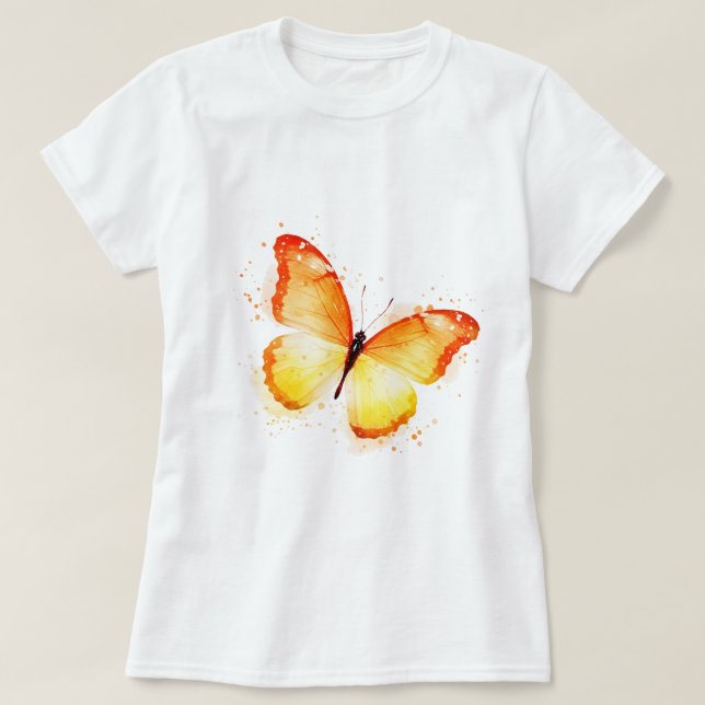 Butterfly in orange T-Shirt (Design vorne)