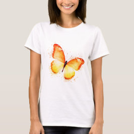 Butterfly in orange T-Shirt